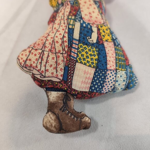 Holly Hobbie Handmade American Greetings Calico Fabrics Red Bonnet Doll Plush - Picture 5 of 7